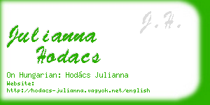 julianna hodacs business card